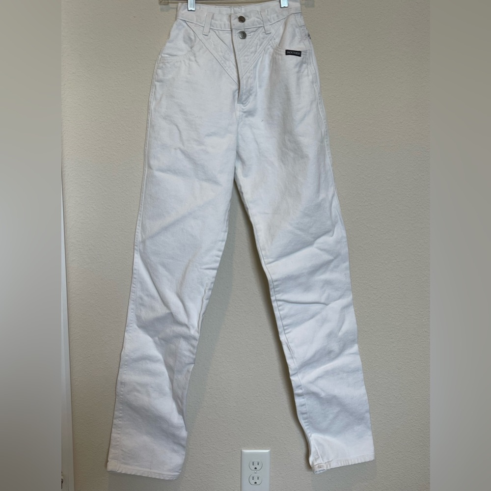 Vintage Women Rockies High Waisted White Jeans